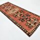 4x10 Vintage Faded Red Long Wide Turkish Runner Rug, 112x316
