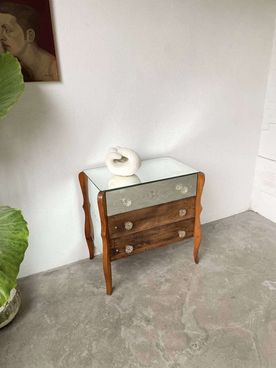 60s mirrored chest of drawers