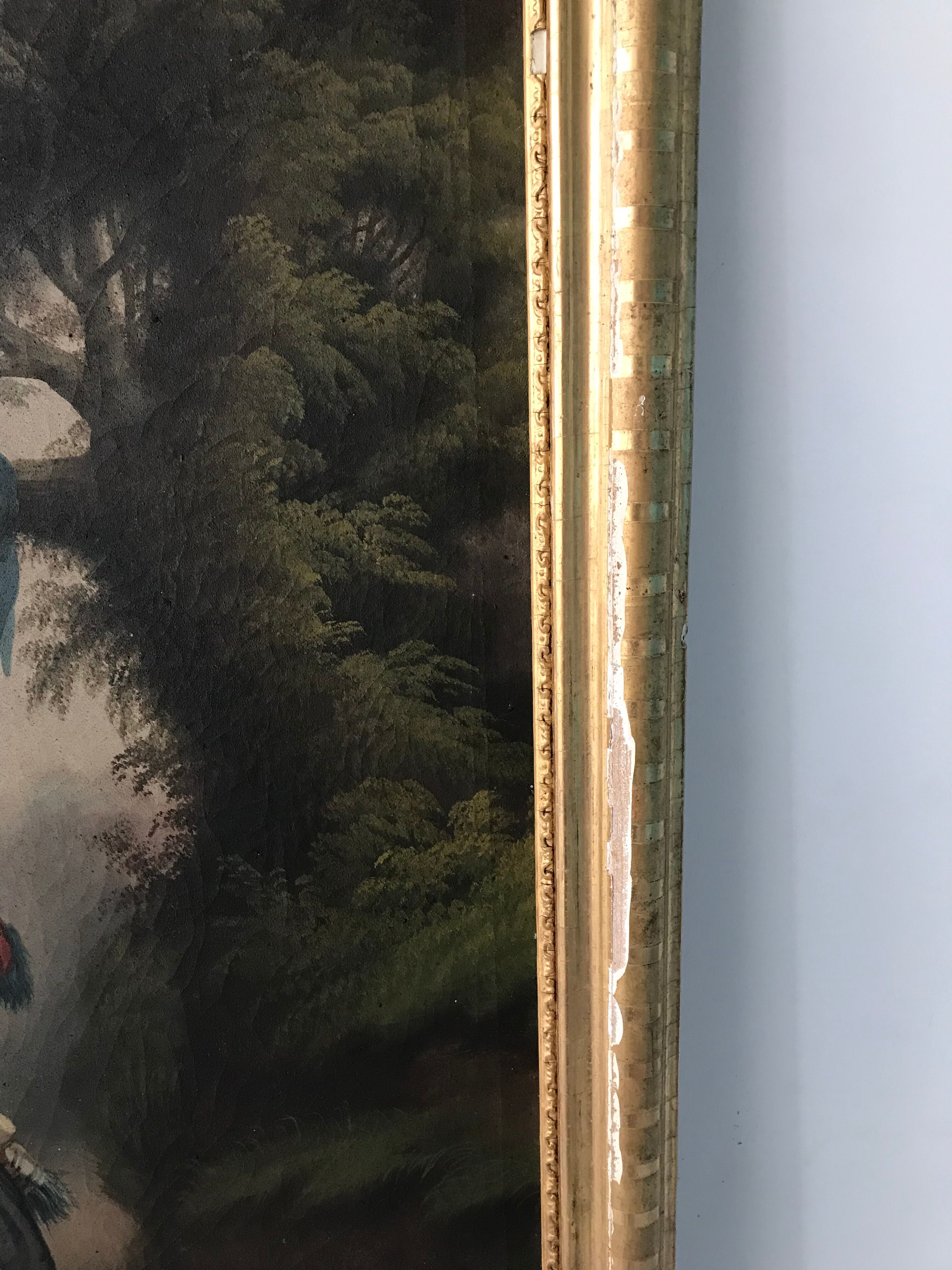 Miroir trumeau 19ème siècle jeu d'enfants  144 x 70 cm