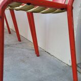 Series of 12 Tolix bistro chairs by Xavier Pauchard model T4 - 1950s
