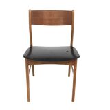 Scandinavian teak chair with skai, Denmark, 1960