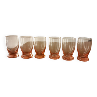 Rose digestive glasses x6