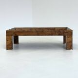 Rectangular coffee table from Turri with burl wood