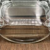 Plateau en teck et ses 4 raviers en verre empilables • Danemark • 1960