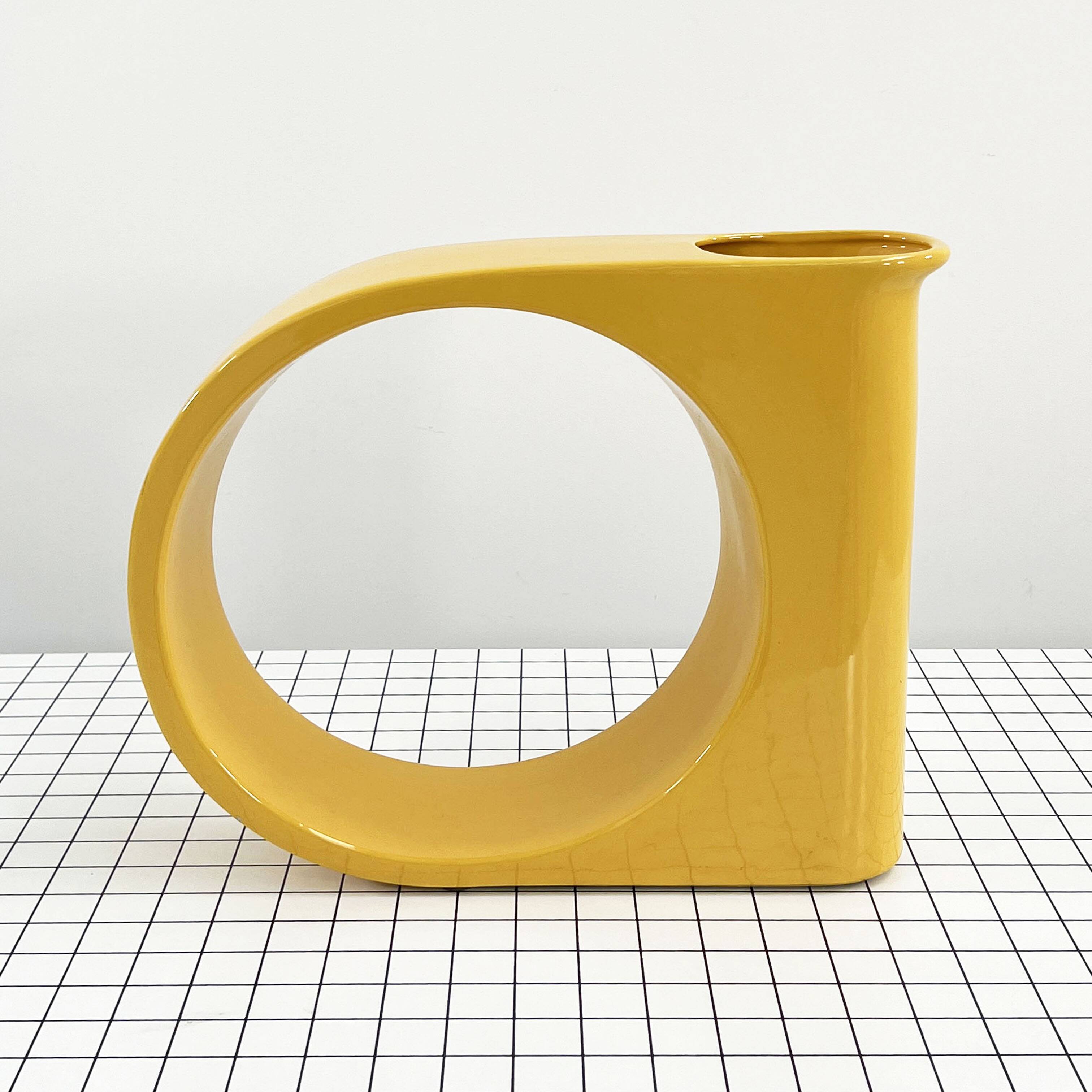 Yellow Vase by Pietro Arosio for Parravicini Ceramiche, 1970