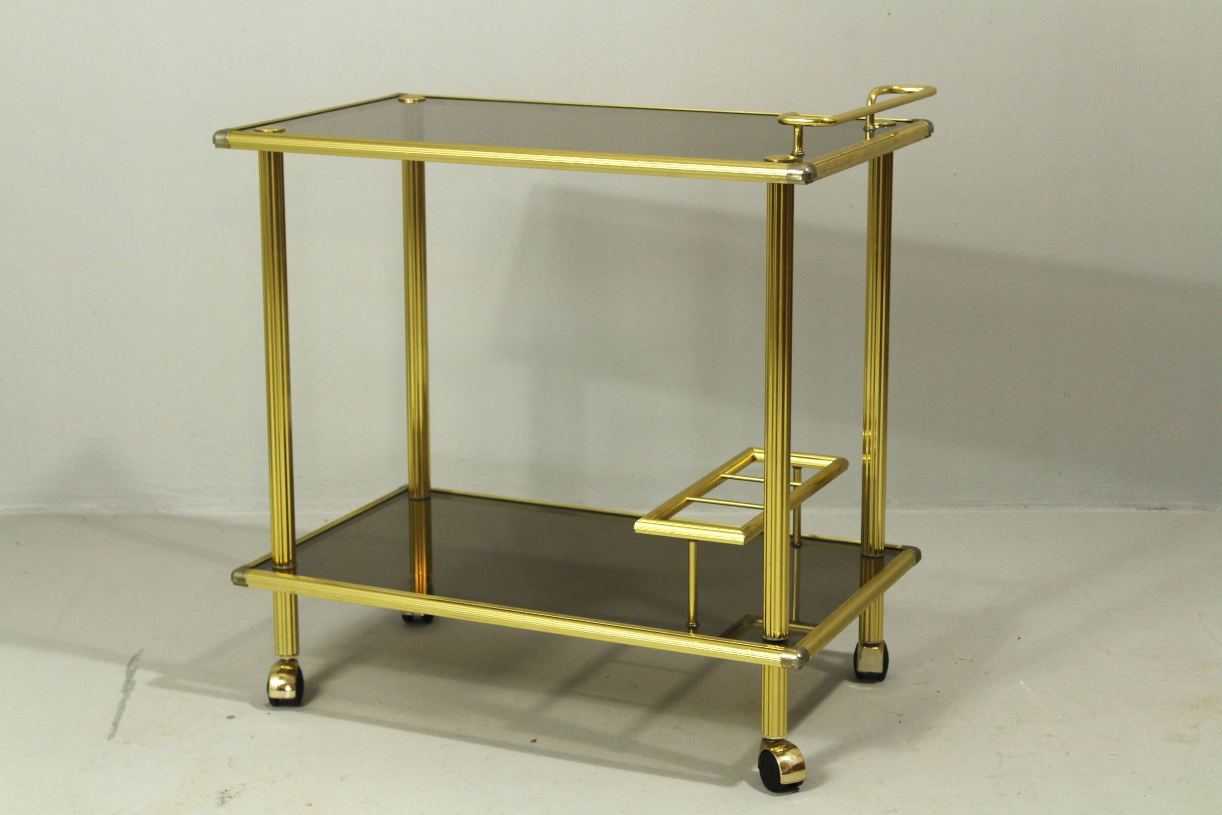 Italian Brass Serving Trolley, 1980s