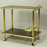 Italian Brass Serving Trolley, 1980s