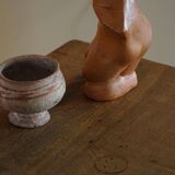 Brutalist oak desk from the mid-century, made in France in the 1950s.