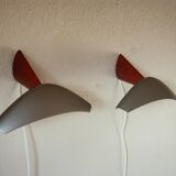 Pair of Italian design wall sconces - design by Josep Lluscà for Arteluce / Flos - 1990s.