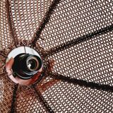 Brown raffia chandelier