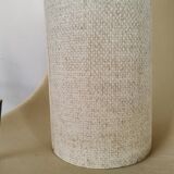 Floor lamp seventies totem, chrome and suede