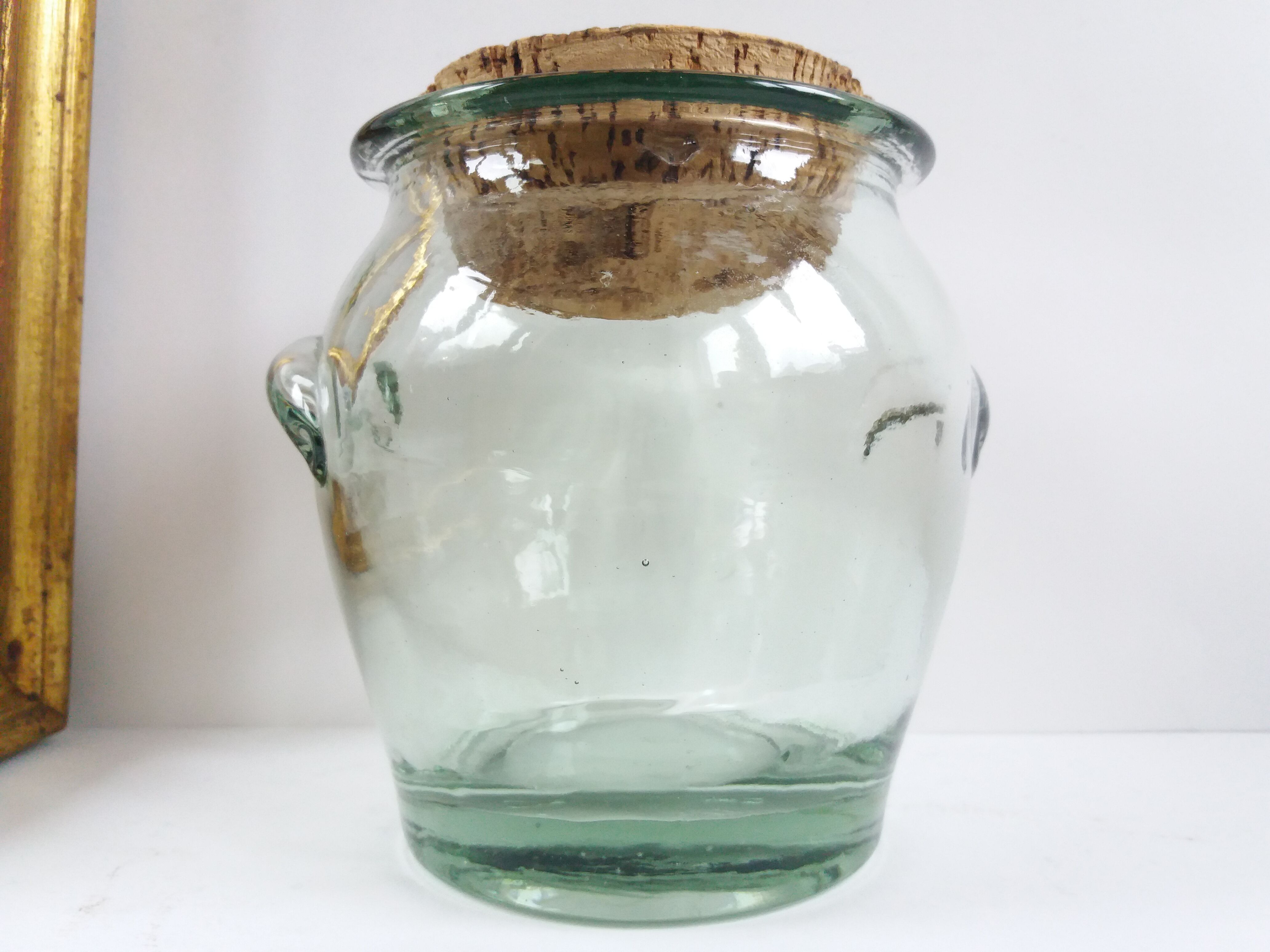 Vintage glass jar and cork