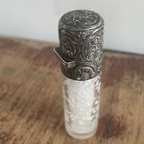 Salt bottle, cut glass, silver metal, Napoleon III, 19th century, object of curiosity, decor