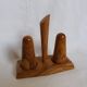 Pepper shaker in olive wood Art Deco style