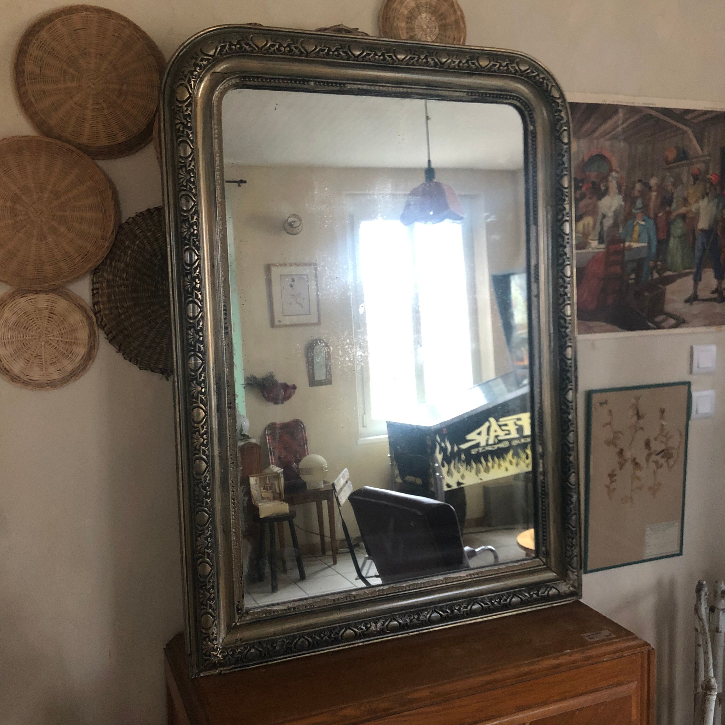 Gilded Louis Philippe mirror 82x112cm