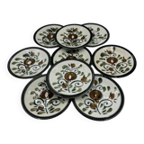 Set of 9 Boch Argenteuil dessert plates