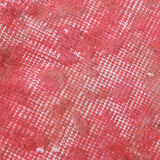 Distressed red turkish vintage rug 303x209 cm