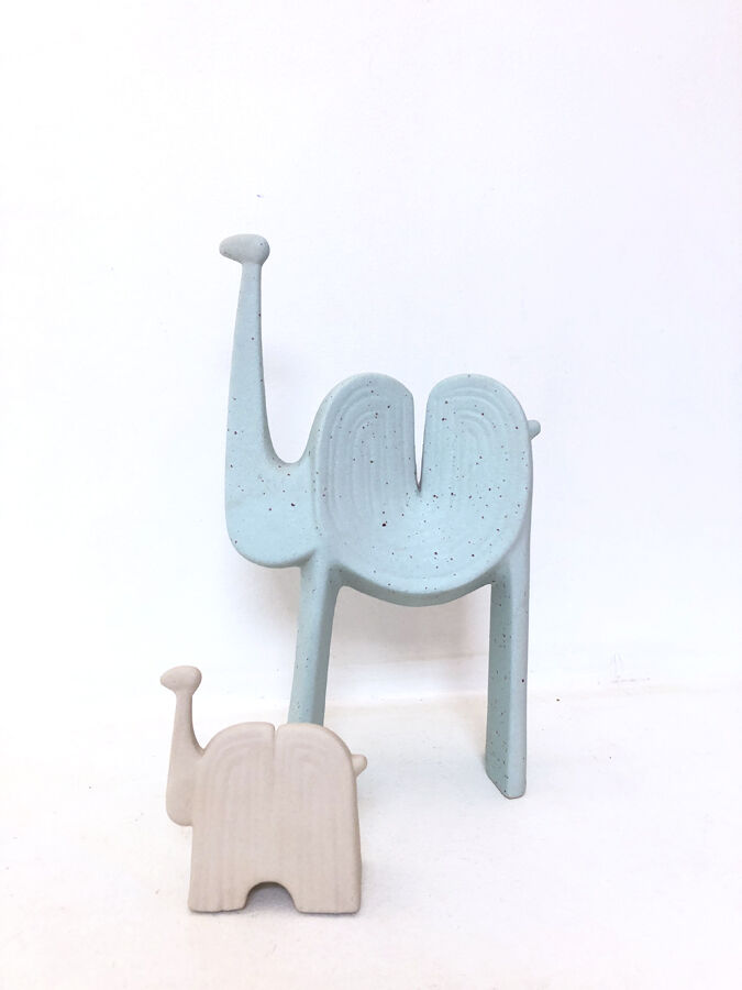 Italian ceramic camel duo, 1970