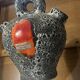 Mediterranean in glazed lava ceramic, France, 1970s.