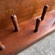 Extra-Long Solid Wood Wall Coat Rack, Walnut Brown, 20 Pegs — Mid-Century Vintage