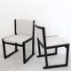 Paire de chaises moderniste