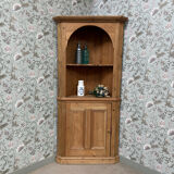 Vintage corner cabinet / pine corner cabinet
