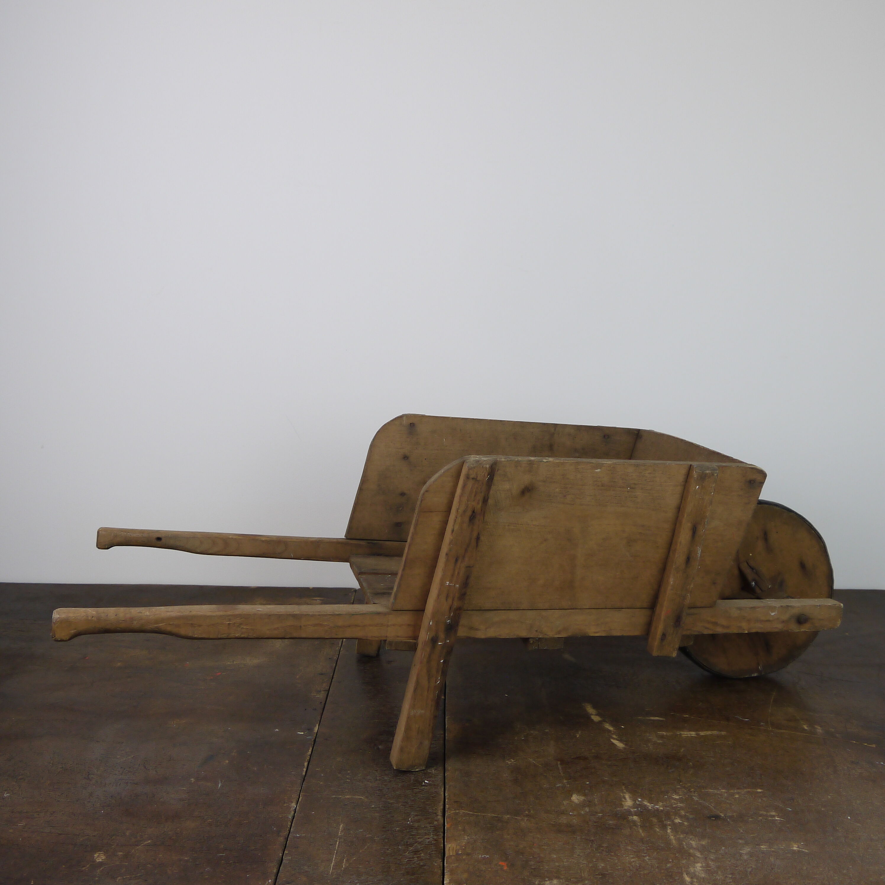 Children's wooden wheelbarrow