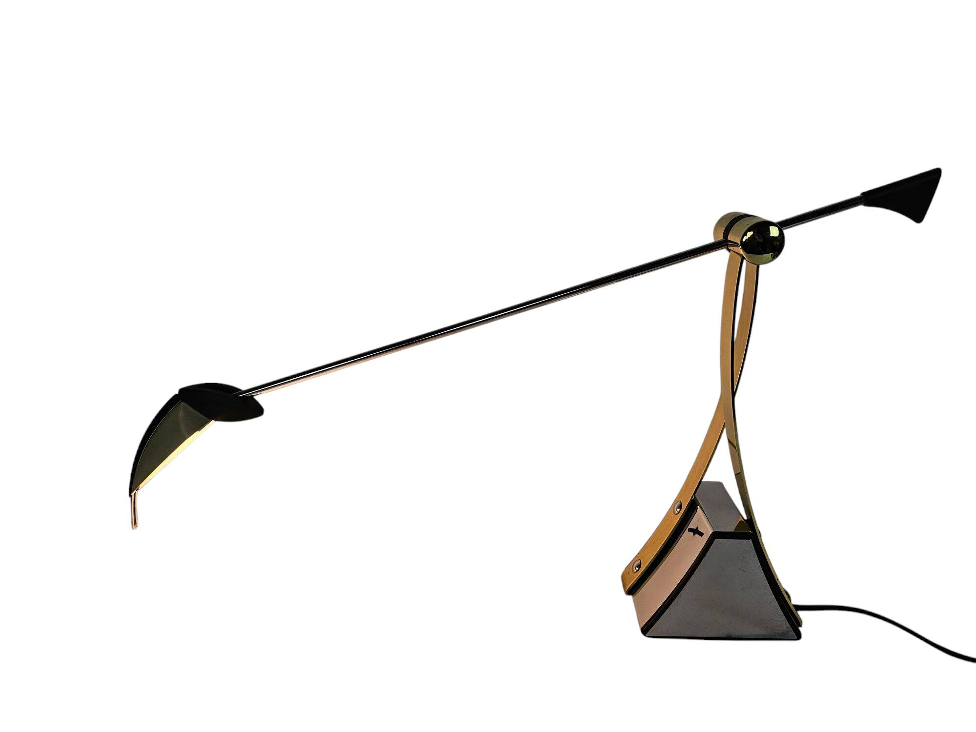 Brilliant-leuchten - table lamp - model 06248 - Memphis style - brass - 80s