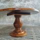 Table ronde ancienne en noyer 140 cm