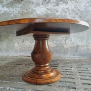 Old round table walnut dining table 140 cm