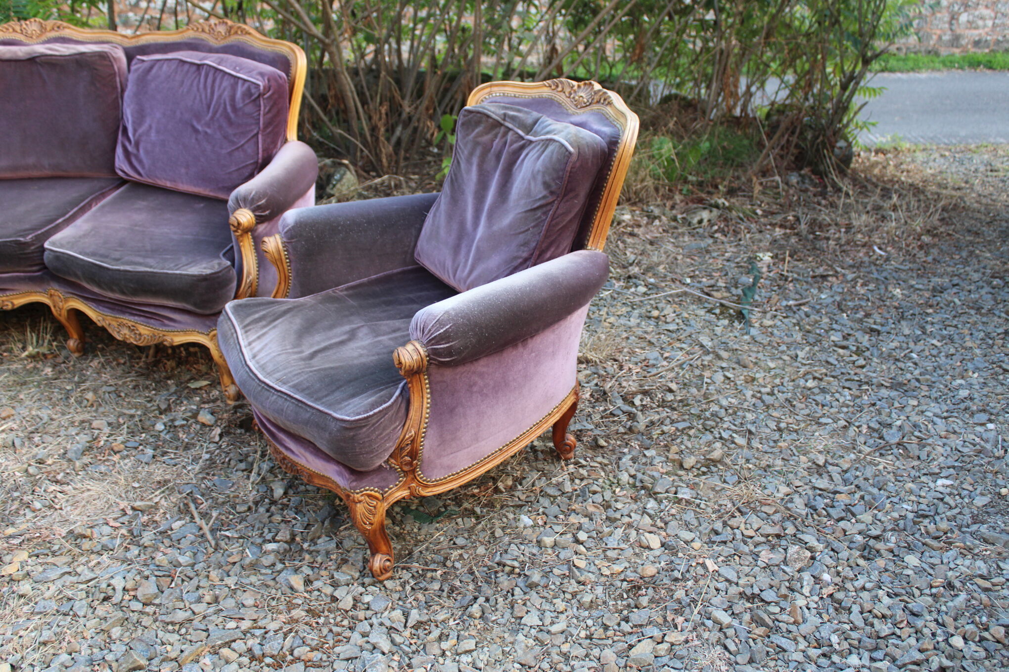 Two voltaire armchairs