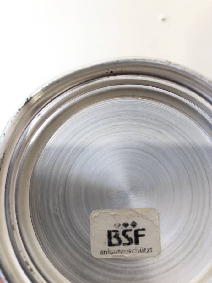 Silver metal vase BSF Germany, 1970