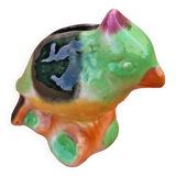 Polychrome ceramic parrot shape