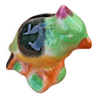 Céramique polychrome forme perroquet