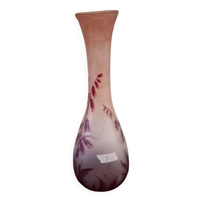 vase en pâte de verre série rubis signée LEGRAS