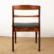 4 Danish chairs in rosewood and new leatherette by Henning Kjaernulf 1960.