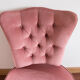 Fauteuil crapaud rose poudré