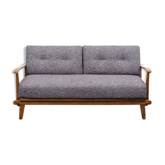 Double sofa bed from the 1950s new upholstery