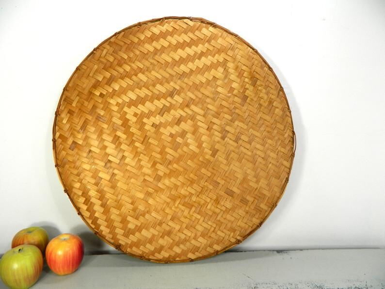 Huge bamboo basket, cheese tray, wall basket