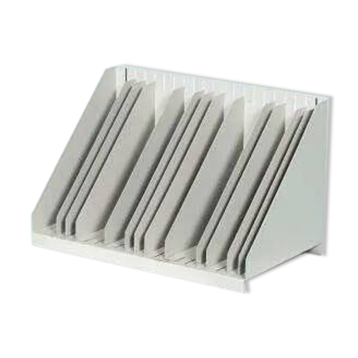 Vintage 1960s metal magazine rack, storage for single LPs.