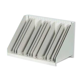 Vintage 1960s metal magazine rack, storage for single LPs.