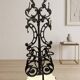 Antique cast iron hall stand, Victorian coat rack with marble base, ornate hall tree, 19th century