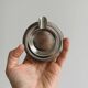 Small ashtray in shiny silver metal