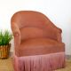 Pink velvet armchair