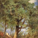 Tableau italien signé paysage
