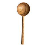 Petite cuiller, ustensile de cuisine ronde en teck L16 D2