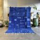grand tapis marocain bleu en laine neuf 200x300 cm