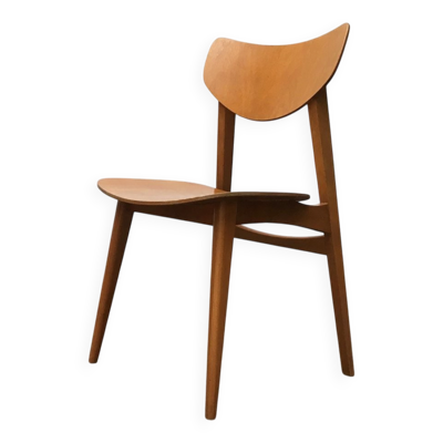 Chaise d'appoint en contreplaqué du milieu du siècle