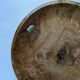 Olive wood cup, old flat, handcrafted, slow, country decoration