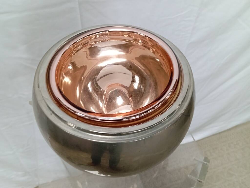 Thermid silver metal tomato ice bucket